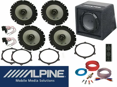 Produktbild von passend für Alpine Seat Ibiza 6J ab2008 Komplett Lautsprecher Subwoofer Set Tür Vorn Hinten