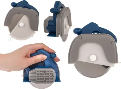 Produktbild von Pizzaschneider Kreissäge, Pizzaroller, Pizzamesser, Pizza essen, Handkreissäge