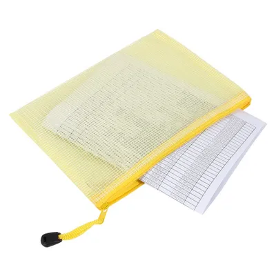 Obrázok produktu pre A5 vrecká na zips Zip File Papierové úložné priečinky Ochranné vrecká (žlté)