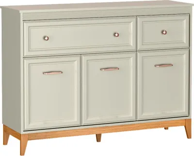 Produktbild von Wohnzimmer Kommode 135,5 cm breit in Kaschmir, 3 Türen & 2 Schubladen - WILNA-161