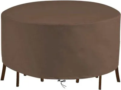 Produktbild von Runder Gartenmöbel-Schutz 110cm wasserdicht schwarz