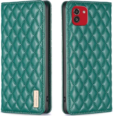 Obrázek produktu pro Galaxy A03 Case, Elegantní flipové kožené pouzdro ve stylu knihy se stojánkem pro Samsung Galaxy A03 Green