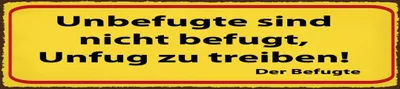 Produktbild von vianmo Blechschild 46x10 cm Unbefugte nicht befugt