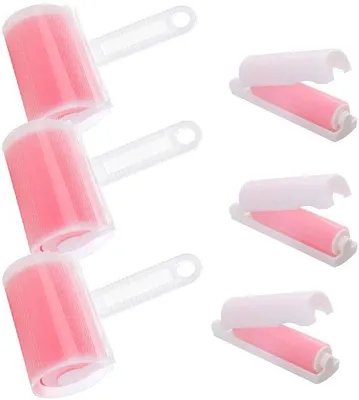 Productafbeelding van Dailygoods- Pluizenroller Herbruikbaar - Set van 6 - Afwasbare Kledingroller - Pluizenverwijderaar - Rollenaccessoire - Duurzaam Siliconenmateriaal - Pluizenborstel