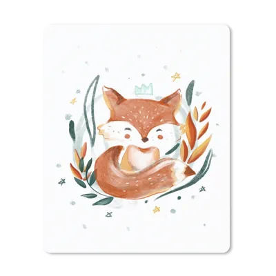 Produktbild von MuchoWow® Mauspad Mousepad Illustration eines Babyfuchses 30x40 cm - Mousepads - Maus Mat - Pad - Mausunterlage - Mausmatten