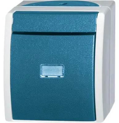 Produktbild von Busch-Jaeger 2601/6 WGL-53, 1P, Grün, Grau, 250 V, 10 A, 74 mm, 55 mm