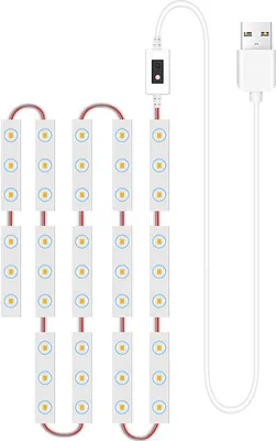 Produktbild von 14 STueCKE LED Schminkspiegel Lichter Smart Sensor Control Schminkspiegel Lichter Badezimmerspiegel Licht mit 1,5 m USB-Kabel LED Dimmbare Lichtleisten