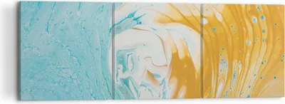 Produktbild von Bild auf Leinwand - Leinwandbild - 3 Teile - Abstraktion verschüttet Farben - 120x40cm - Wand Bild - Wanddeko - Wandbilder - Leinwanddruck - Bilder - Wanddekoration - Leinwand bilder - CA120x40-4742