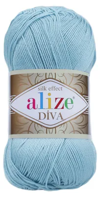 Strickgarn ALIZE DIVA Sommerwolle Häkelgarn Wolle Sommer Stricken Häkeln 346 blau