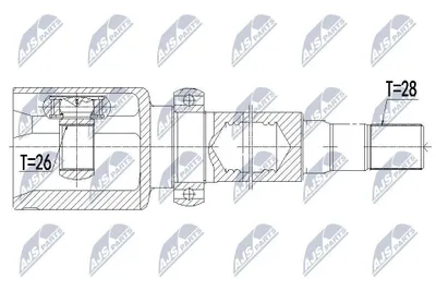 Produktbild von NTY Gelenksatz Antriebswelle Vorne Rechts für VOLVO V70 III (135) NPW-VV-071