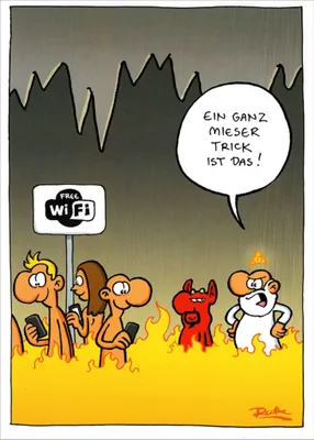 Produktbild von Cartoon-Postkarte Ralph Ruthe "Ein ganz mieser Trick ist das!"