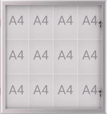 Produktbild von MAUL Schaukasten MAULexcite Querformat 12 x A4 Aluminium 100 x 95.6 x 2.8 cm silber