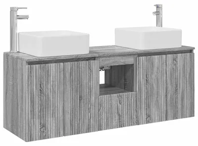 Immagine prodotto di vidaXL Set di mobili da bagno, 3 pezzi, grigio Sonoma, 53 x 35 x 63 cm
