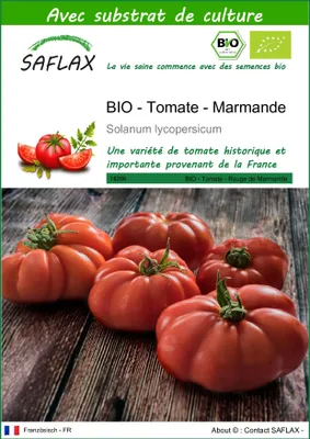 Image de SAFLAX  -- Tomate - Marmande - 10 graines - Avec substrat - Solanum