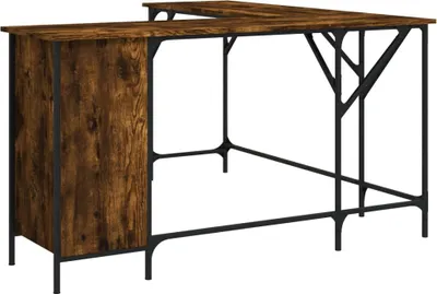 Produktbild von vidaXL Schreibtisch Räuchereiche 141x141x75 cm Holzwerkstoff