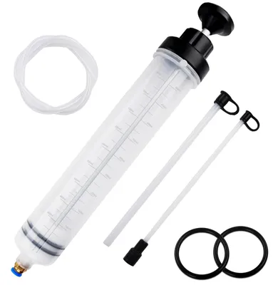 Produktbild von Ölabsauger 500 ml - Manuelle Ölpumpe - Flüssigkeitsabsaugpumpe - Ölabsauger - Robuster Kunststoffkorpus - Doppelte Dichtung - Ölabsauger