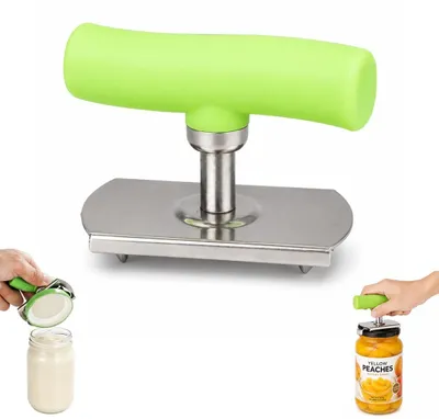 Verstellbarer Flaschenöffner aus Edelstahl, für Deckel 3–9,5 cm