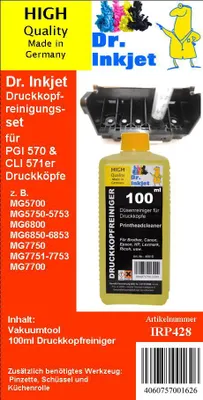 Produktbild von PGI570 / CLI571 Dr.Inkjet Druckkopfreinigungsset für die Canon Drucker mit den PGI570 und CLI571er bzw. baugleiche Druckerpatronen IRP428