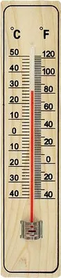 Image de Thermometre Strend Pro TMM-032 Woody, extérieur, pour fenetre, 220x50x10 mm, en bois