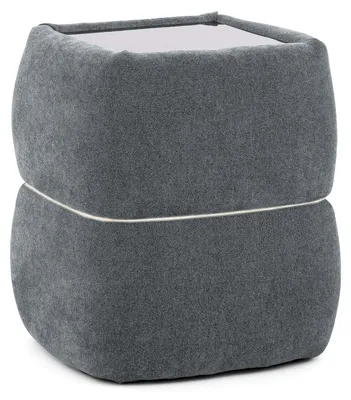 Image de Table de chevet en acier bleu "Puffra"
