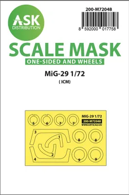 Produktbild von Art Scale Kit 200-M72048 - 1:72 MiG-29 one-sided painting express mask for ICM - Neu