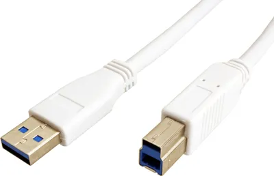 Obrázek produktu pro VALUE USB 3.0 A-B, 3.0M, 3 m, USB A, USB B, 5 Gbit/s, Bílá