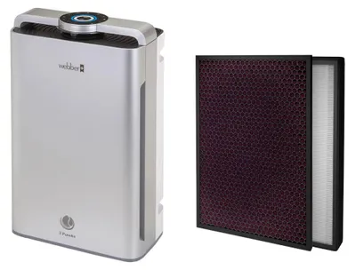 Obrázek produktu pro Čistička a zvlhčovač vzduchu Webber AP9700 WiFi SILVER - Inteligentní řízení kvality vzduchu