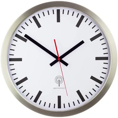 Obrázek produktu pro Nástěnné rádiové hodiny Eurotime z nerezové oceli
