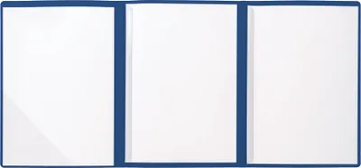 Produktbild von Bewerbungsmappe Karton Linienstruktur 3-teilig blau Packung mit 10 Stück