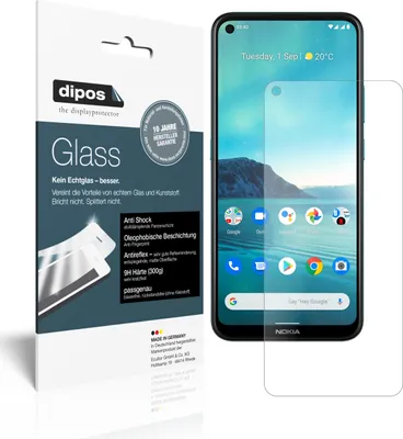 Produktbild von 2x Schutzfolie für Nokia 45385 matt - Anti-Shock 9H Folie dipos Glass Kunststoffglas