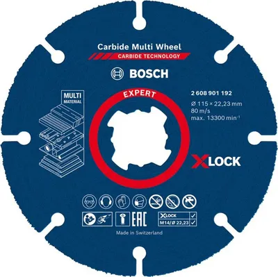 Obrázok produktu pre Rezný kotúč Expert Carbide Multi Wheel X-LOCK D125xmm X-Lock BOSCH