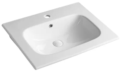Obrázok produktu pre Sapho Sanovit Piedra - Umývadlo 61x47 cm, s prepadom, otvor na batériu, biela 43061
