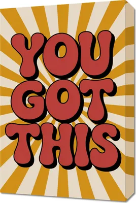 Produktbild von Bild 40x60cm Motivierende Affirmation Retro Vintage für das Wohnzimmer You Got This