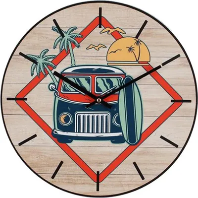 Image de Horloge Gerkimex Surfers Van ø34cm