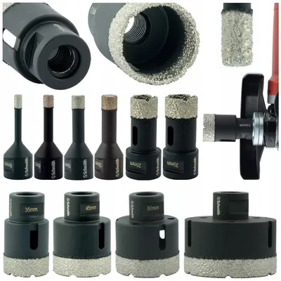 Obrázek produktu pro Sada diamantových vrtacích korunek Schmith M14 / 6-68 mm (10 kusů). Pila na otvory do dřeva, vrták na plechovky, kotoučová pila na otvory, vrták do dřeva