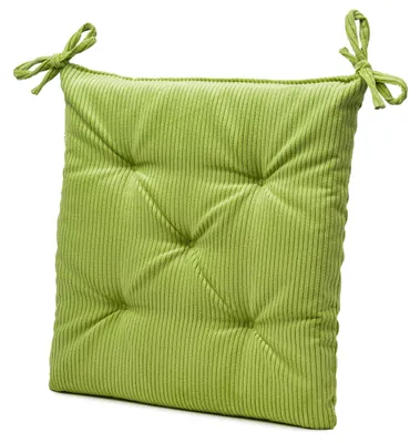 Produktbild von GÖZZE Capri Sitzkissen weiches pflegeleichtes Sitzkissen in Feincord-Optik mit Synthetikfüllung Hellgrün 40 x 40 x 4 cm