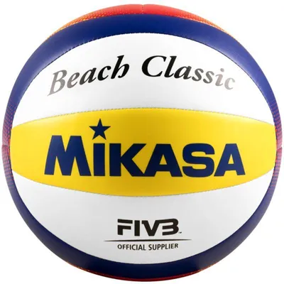 Produktbild von Mikasa - "Beach Classic" Volleyball MR151 (5) (Weiß/Blau/Gelb)