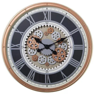 Runde Acryl-Wanduhr, 76 x 8,5 cm, mehrfarbig