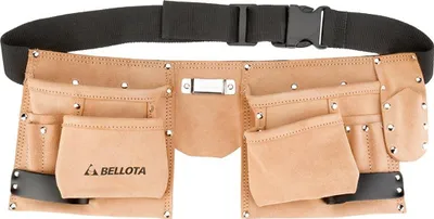 Produktbild von BELLOTA Werkzeuggürtel, Leder, 6 Taschen