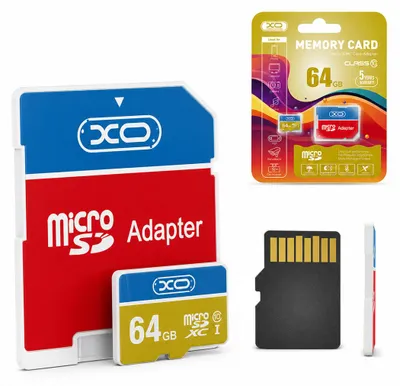 Zdjęcie produktu dla XO karta pamięci 64GB microSDXC kl. 10 + adapter