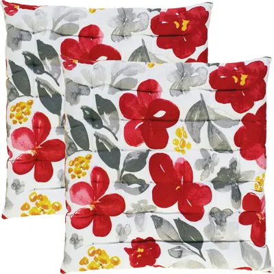 Produktbild von REDBEST Stuhlkissen 2er-Pack rot-grau 40x40x3 cm