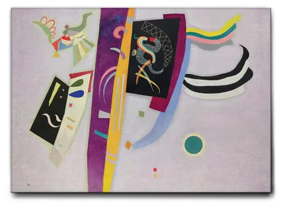 Image de Giallobus - Violet et orange - Vassily Kandinsky - 100L x 70l cm - Tableau - Toile à cadre standard