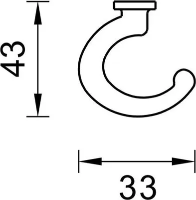 Produktbild von Kleiderbügel Furn WK12 Chrom (10/100)