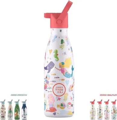 Produktbild von Thermische Kinderfles 350 ml Reliëflak BPA frei für kalte Getränke bis 36 Stunden, warme bis 18 Stunden