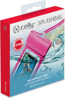Produktbild von Celly SPLASHBAG19PK, Mantelhülle, Jede Marke, 16,5 cm (6.5"), Pink