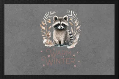 Produktbild von Warm winter wishes Fußmatte Weihnachten Dezember Advent Schnee Gemütlichkeit Grüße