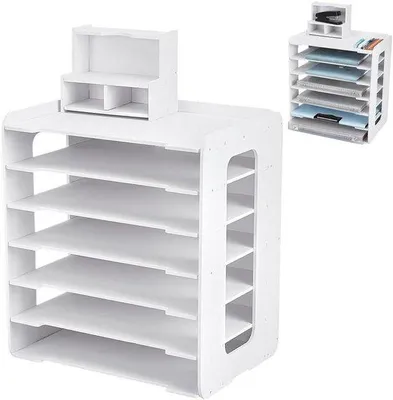 Produktbild von Kunststoff-Scrapbooking-Organizer mit 7 Niveaus, ideal für Papier und Dokumente.