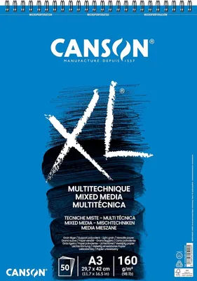 Produktbild von CANSON Studienblock XL MIXED MEDIA DIN A3 weiß 50 Blatt