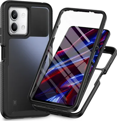 Obrázek produktu pro Pouzdro pro Xiaomi Redmi Note 13 5G, nárazník s vestavěnou ochranou displeje 360° celotělové ochranné pouzdro černé