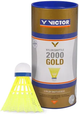 Produktbild von Victor 3 Badmintonbälle Shuttle 2000 gelb | Badmintonball Badminton Ball Bälle Federball